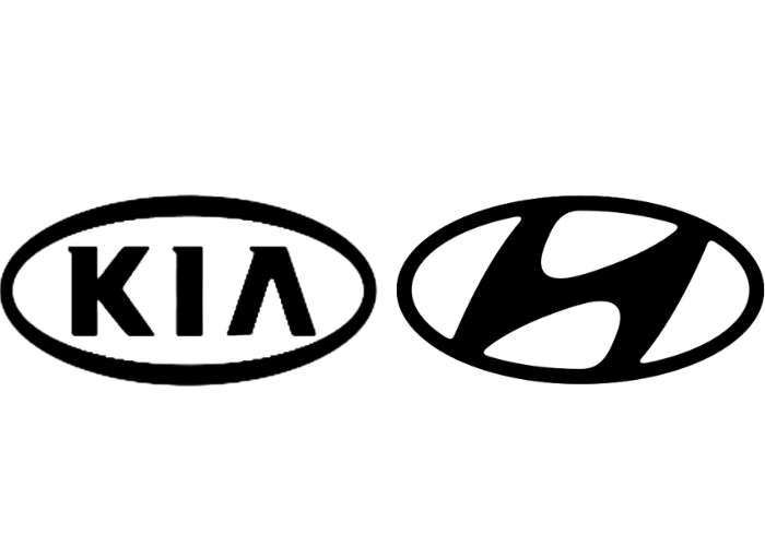 Hyundai and Kia logos