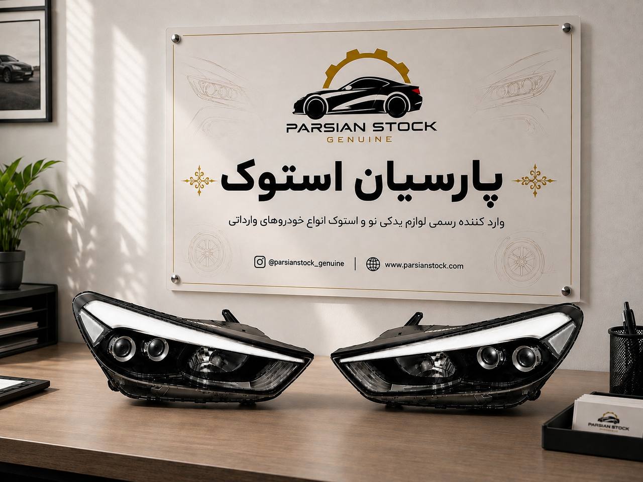  چراغ جلو توسان TL مدل ۲۰۱۷ دو لنز فول LED استوک اورجینال